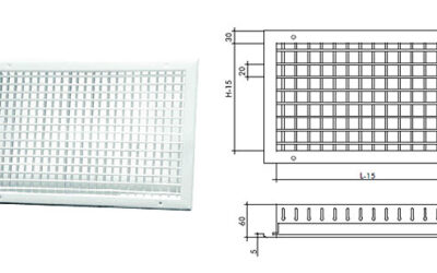 Kratka wentylacyjna z podwójnym rzędem kierownic KAH-I