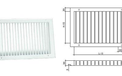 Kratka wentylacyjna z pojedynczym rzędem kierownic KAI